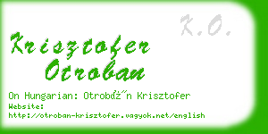 krisztofer otroban business card